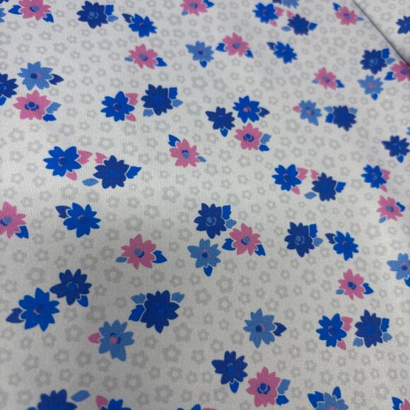 Redvanly Mens 2XL Blue Lavender Floral Short Sleeve Golf Leone Polo Shirt - Picture 3 of 7